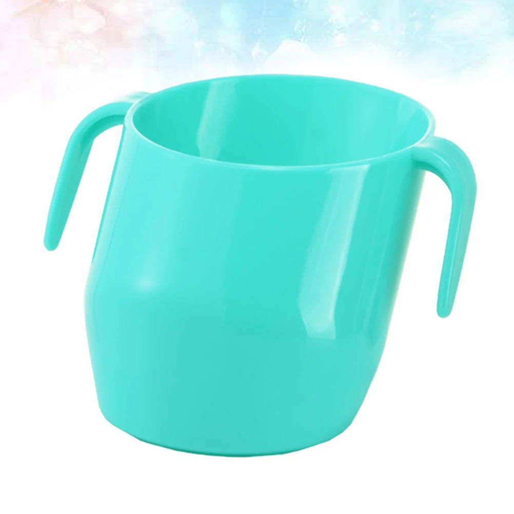 

Kids Training 200Ml Green Portable Double Handle Slanted Mouth For Toddler Children Drinking Cup Ergonomic Design Baby Feeding