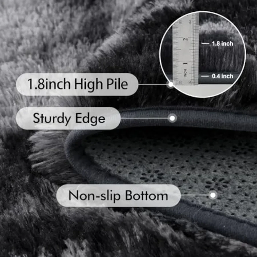6x9 Feet Large Shag Rugs for Living Room Decor, Tie-Dyed Ultra Soft Fluffy Furry Area Rugs for Bedroom Indoor Floor, Aesthetic view 5