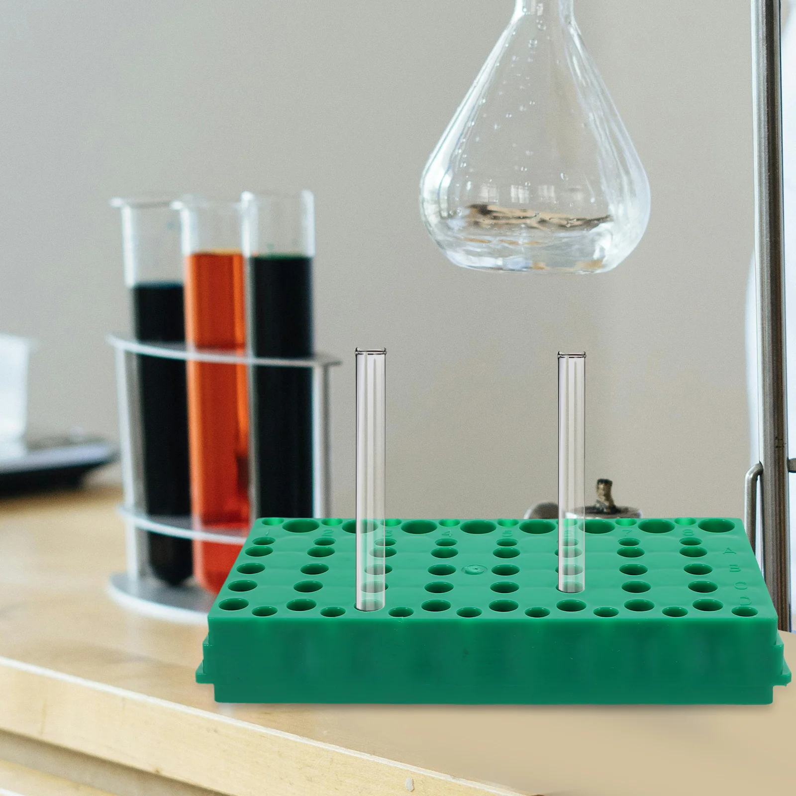 

Tube Rack 56 Holes Durable Plastic Space Saving for 0.5ml 1.5ml 2ml Tubes Test Tube Organizer Lab Holder