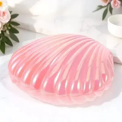 صندوق المفاتيح علبة المجوهرات صدف حامل البلاستيك الشفاف ganizer محارة شل قلادة حلقة طبق تخزين العرض