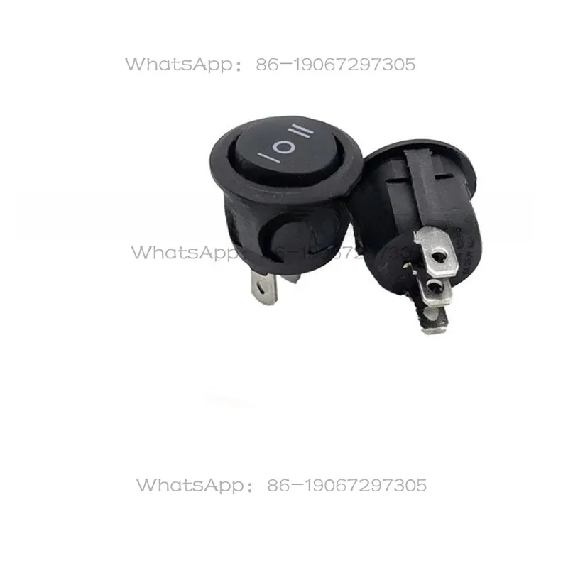 Ship switch KCD1-105 round rocker switch 10A 125V 6A 250V black 3 feet 3 gears