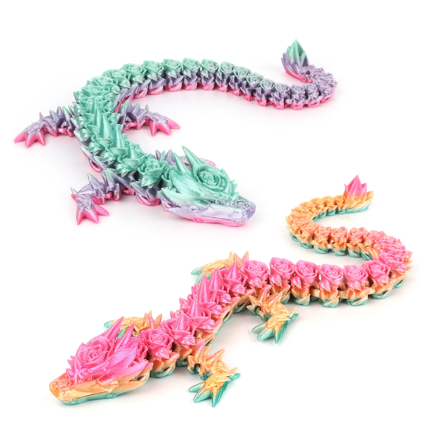 3D printed crystal dragon joints, movable and creative divine dragon ornaments, figurines, toys, gifts, decorations