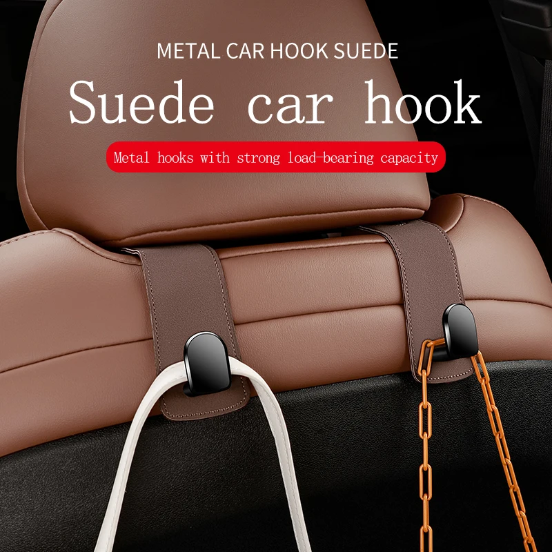 

Suede Car Seat Hook For BMW E46 E90 E39 E60 E36 X3 X5 X6 F30 F34 F10 Headrest Hidden Car Universal Hook Car Interior Accessories