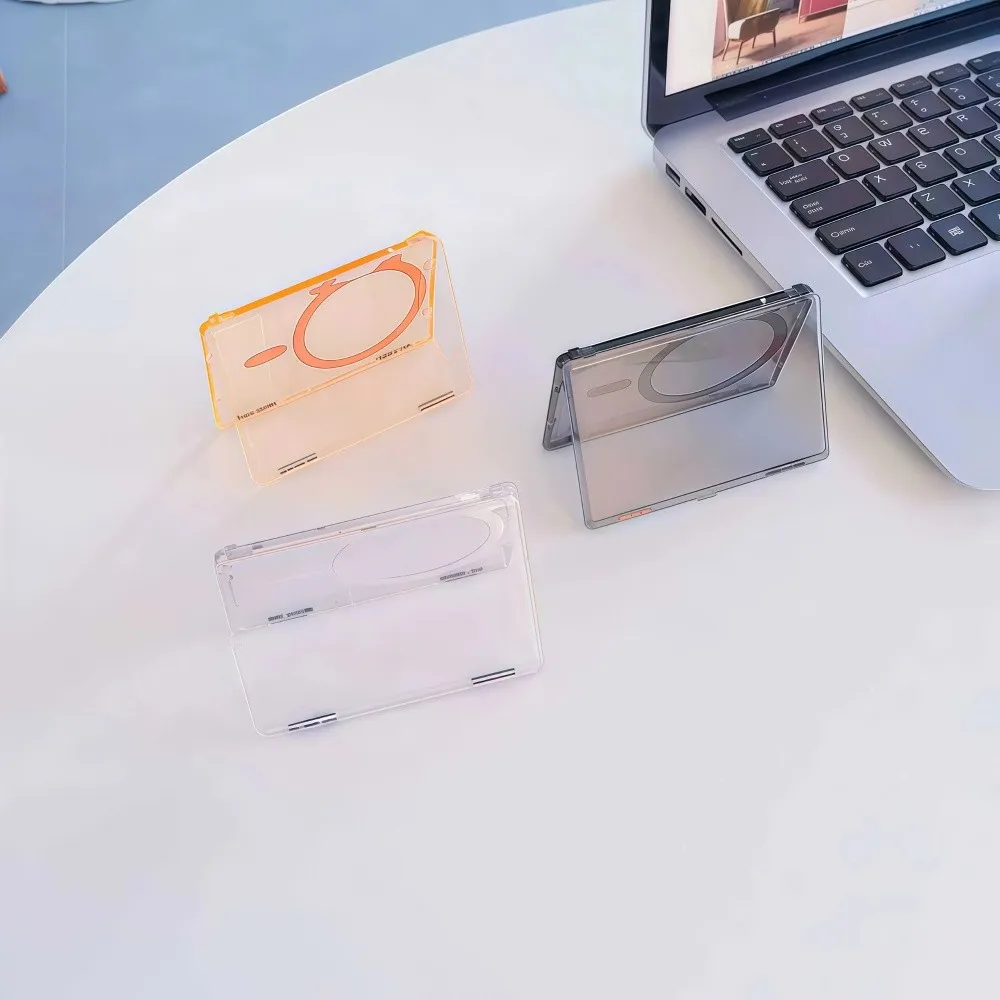 Transparent For MagSafe Card Sleeve Shockproof Ultra-thin Magnetic Stand Card Holder Lightweight Detachable for Apple /iPhone