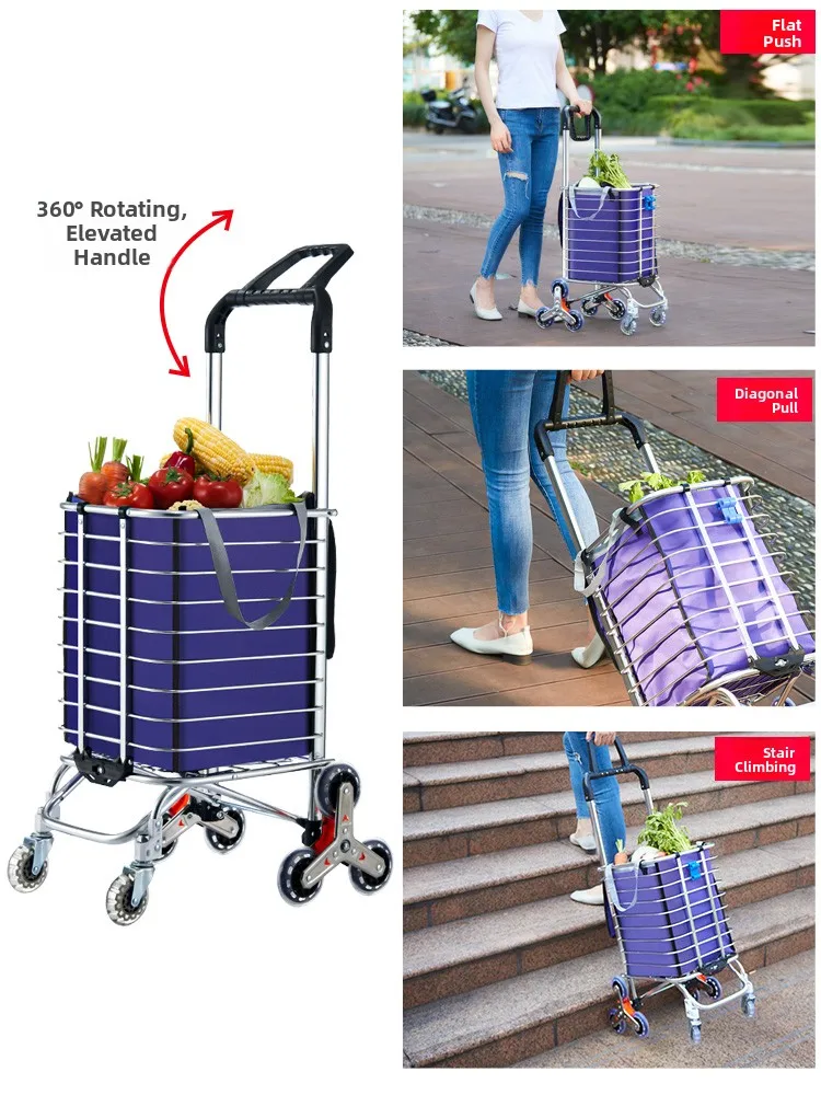 Carrinho de Cras Portátil e Dobrável para Idosos, Carrinho de Cras para Crar Legumes, Carrinho Cacto para Subir E...