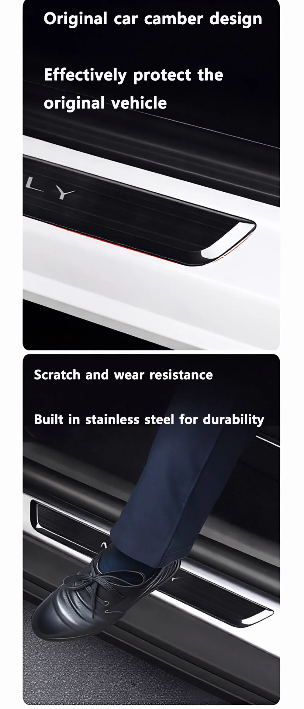 Gen2 Kabellose LED-Beleuchtete Pedale für Tesla New Y Juniper New 3 Highland Infrarot-Erkennung Türschwellenschutz Modell 3 Y – Detail 10