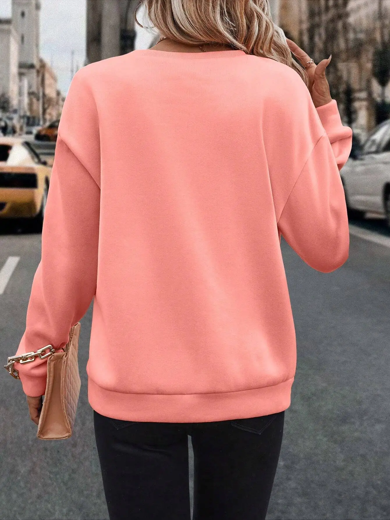 INAWLY Felpa da donna girocollo con stampa slogan NEVER GIVE UP BECAUSE Le grandi cose TAKES TIME, Top a maniche lunghe Laurea