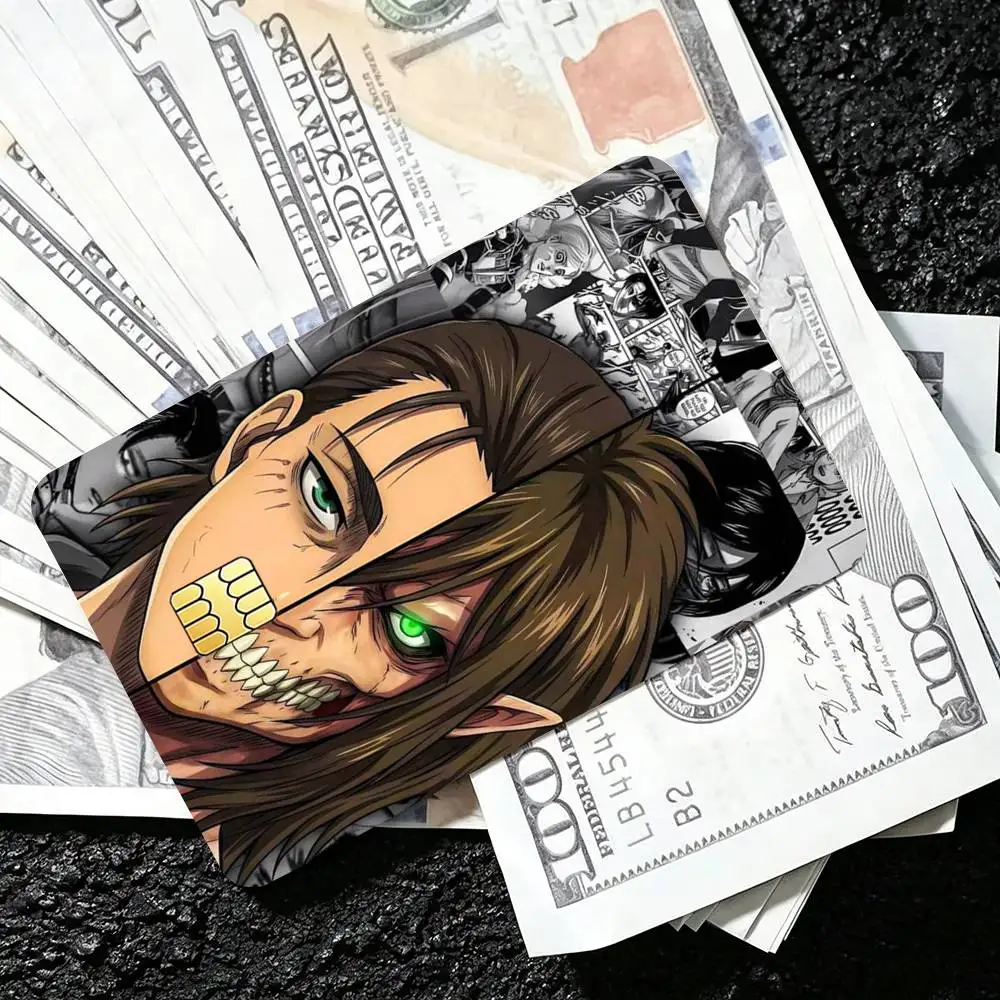 Attack on Titan Eren Yeager  Credit Card HD Stickers Premium matte film effectively prevents fingerprints and daily abrasion.