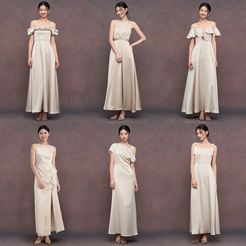 Luxury Evening Dress for Women, Off The Shoulder Sleeveless Lace Trim Tea Length A-Line Formal Party Prom Gown