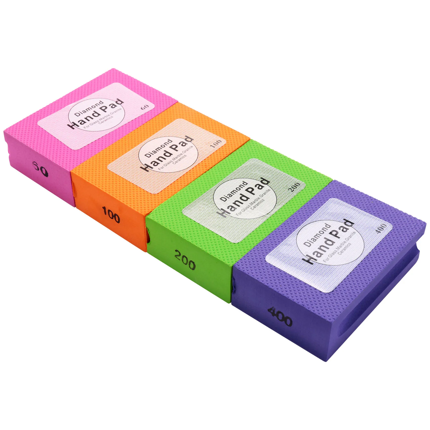 A20F-Gegalvaniseerde Diamant Handpolijstpads Schuim Terug Voor Graniet Polijstblokken Marmer Grit 60-3000