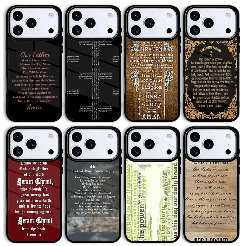 Christianity - Lord Prayer Mobile Phone Case for IPhone 17 AIR 16pro Max 15 14 13 12 11 Bumper Cover
