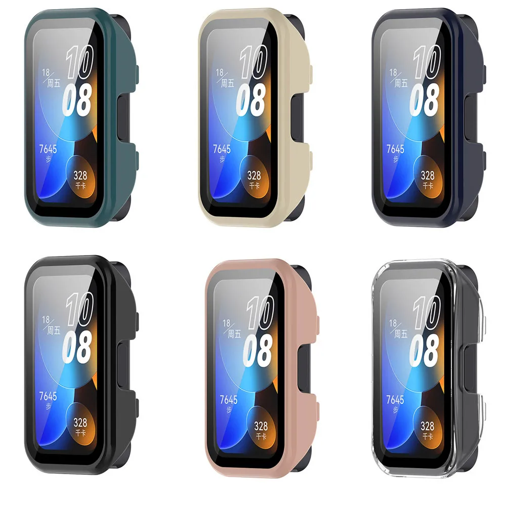 Чехлы-чехлы для Huawei Band 10 9 8, защитный чехол для браслета с пленкой 2 в 1, защитная рамка для экрана, аксессуары для бампера