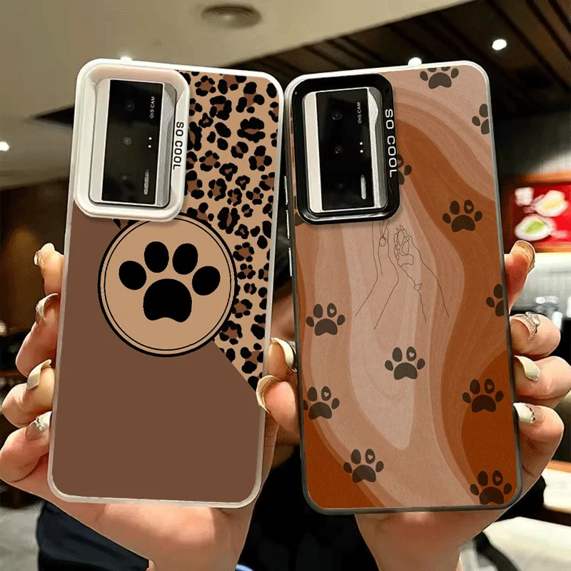 Dog Footprint Paw Cute Pattern Soft Phone Case for Xiaomi Redmi 15C 15 14C 13C 12C Poco X5 X6 X7 Pro X3 F8 F7 Ultra M8 13 12 Cov