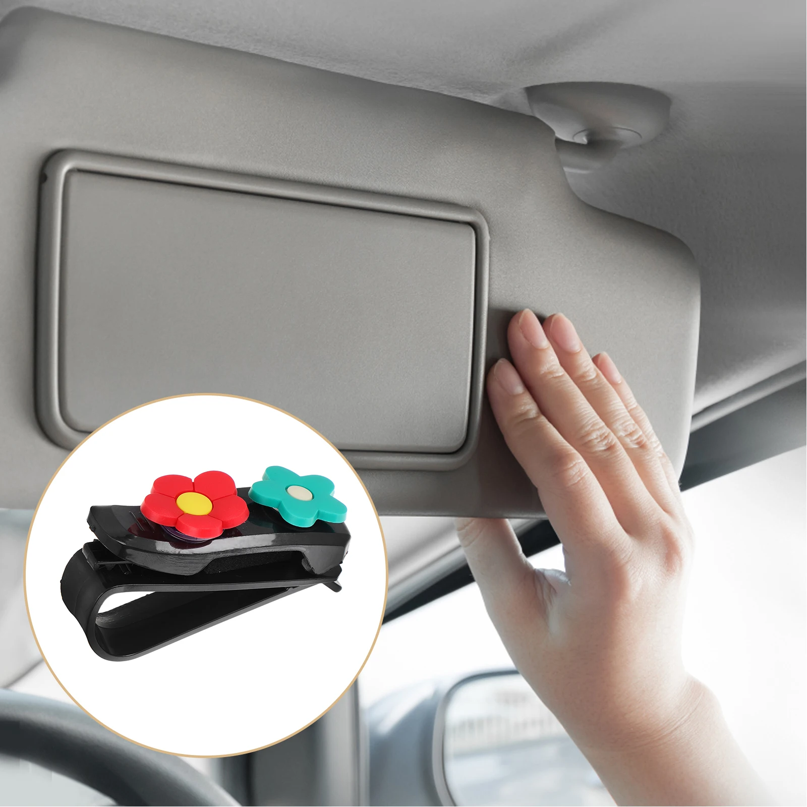 

Multifunctional Car Visor Sunglass Clip Universal Glasses Holder Organizer Scratch Resistant Soft Lining Sturdy Durable Elegant