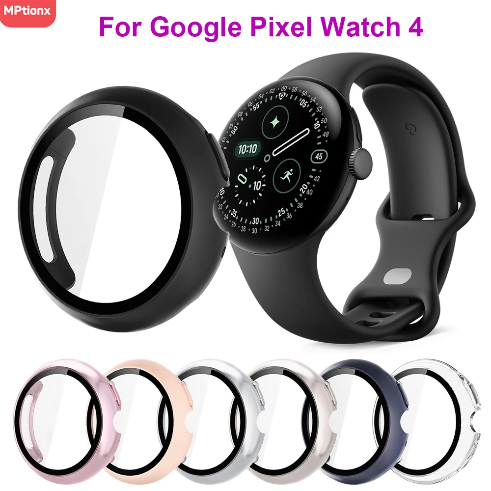【セール中】強化ガラス + カバー Google Pixel Watch 4 41mm 45mm スクリーンプロテクター バンパー オールラウンド ハード PC ケース Google Pixel Watch 4 用