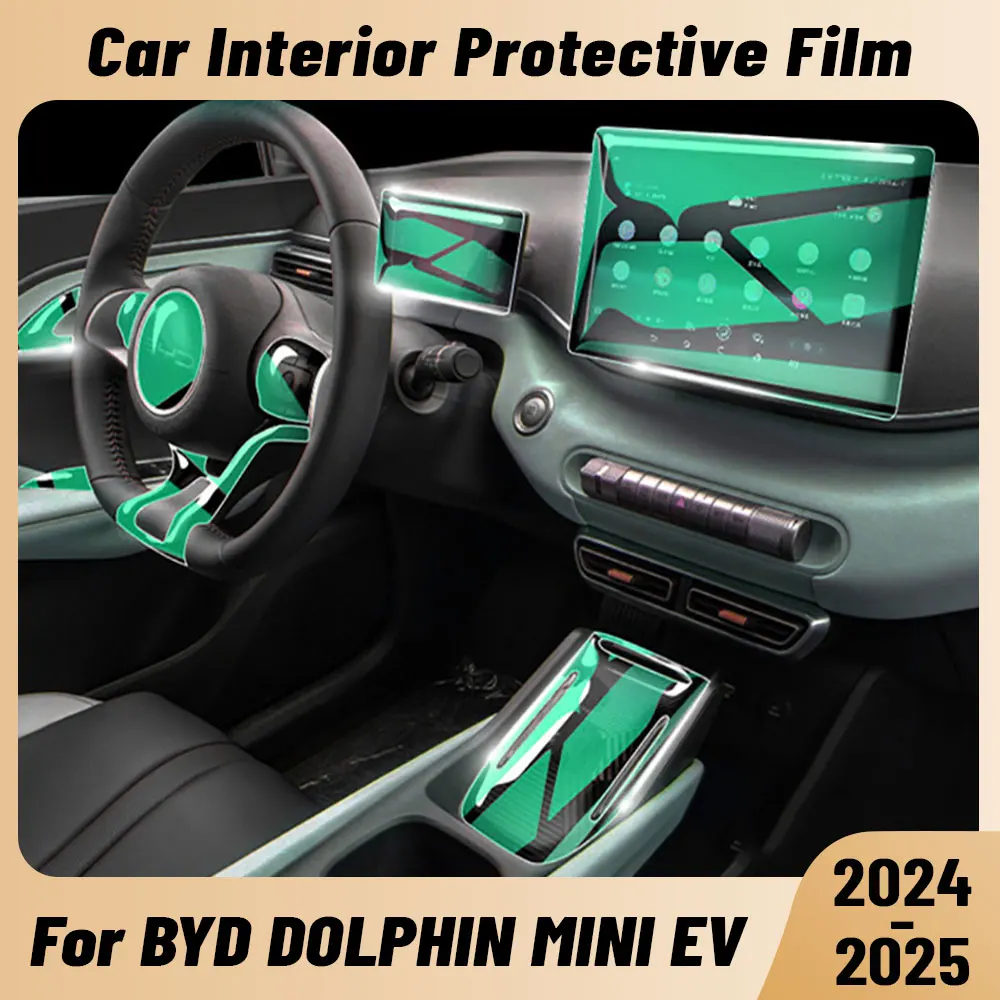 

Anti-scratch Car Interior Center Console Media Dashboard Navigation TPU Protector Film For BYD DOLPHIN MINI EV Seagull 2024 2025