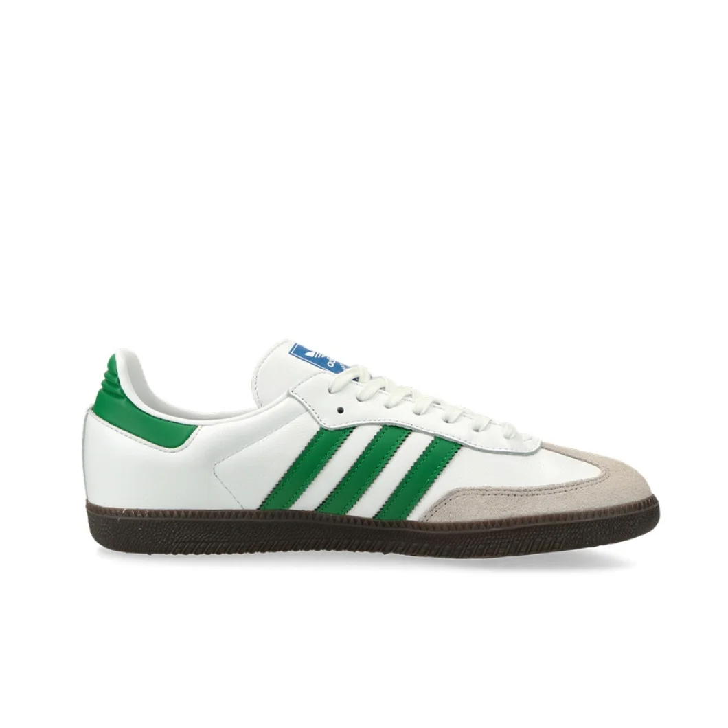 Adidas white green colorway  Samba OG men and women with the same low-top board shoes simple comfortable casual shoes