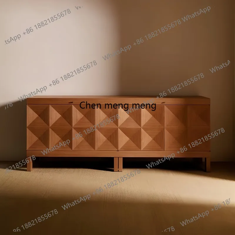 

Modern wooden side cabinet texture locker designer hotel storage side cabinet