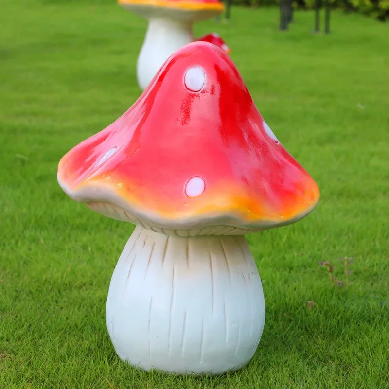 garden courtyard ornaments simulated plants mushroom landscape sculpture outdoor pastoral decorative lawn  resin crafts