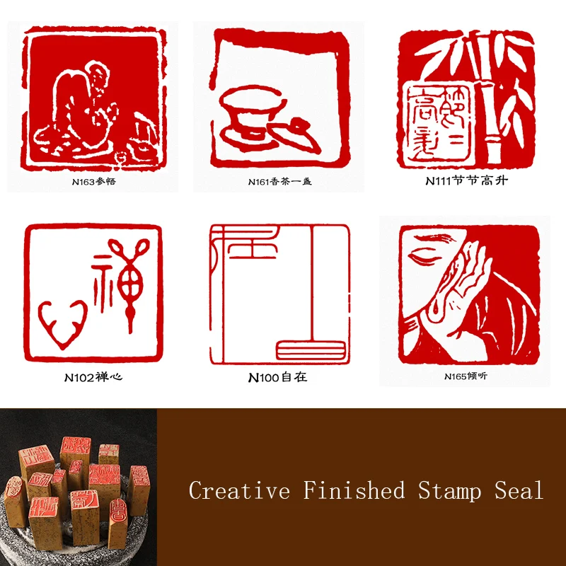 Rectangle Square Custom Personalized Stone Finished Stamp Seal For Calligraphy Painting Scrapbook Art Supplies Xian Zhang