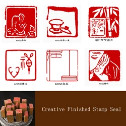 Sello de sello con acabado de piedra personalizado cuadrado rectangular para pintura de caligrafía, suministros de arte para álbum de recortes Xian Zhang