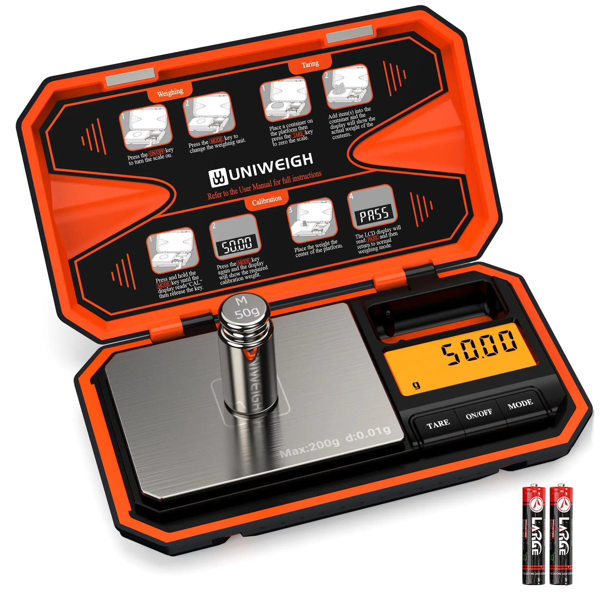 Balance de poche numérique 200g/0.01g, balance de bijoux de Conversion à 6 unités, balance de pièces de monnaie avec écran LCD, fonction Tare, adaptée aux aliments