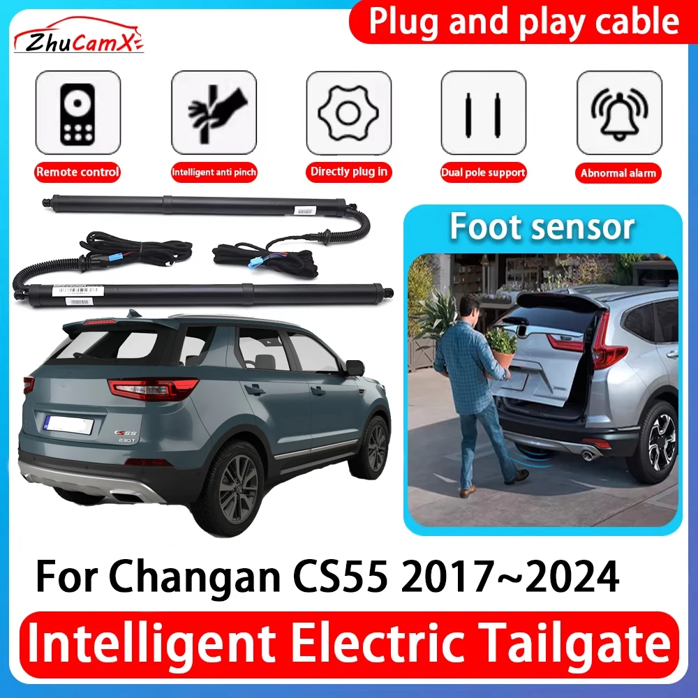 

ZhuCamX Car Power Trunk Electric Suction Tailgate Intelligent Tail Gate Lift Strut For Changan CS55 2017~2024