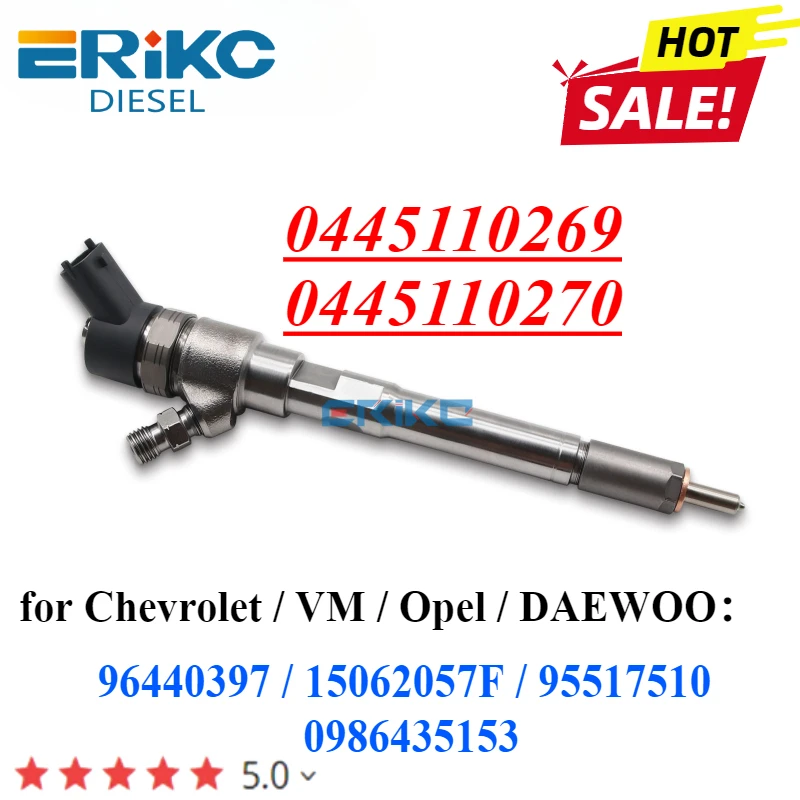 0445110269 0445110270 Common Rail Fuel Injector 0986435153 New Diesel Nozzle For Chevrolet Captiva 96440397 15062057F 95517510