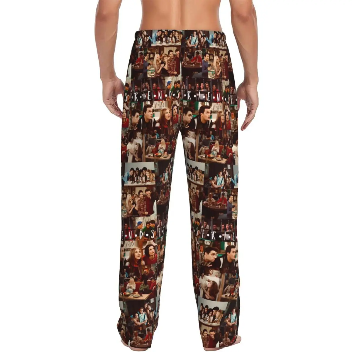 سروال بيجامة مخصص للأصدقاء للرجال مطبوع عليه برنامج Sitcom TV ملابس نوم قيعان مع جيوب #3