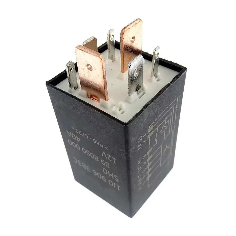 12V 7-pin Fuel Pump Relay (No. 409) Black 40A For Jetta Golf Passat 1J0906383C 1J0906383B 898003000