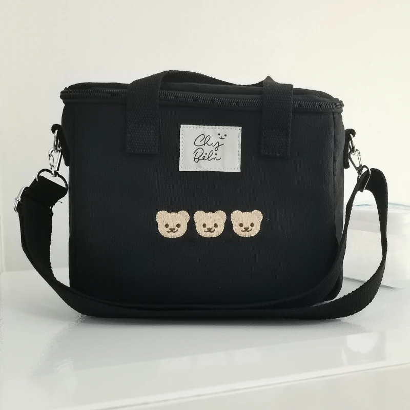 Multifunction Mom Diaper Bag Nappy Bags Waterproof Bear Embroidery Thermal Insulation Mommy Bag Fashion Food Storage Bags