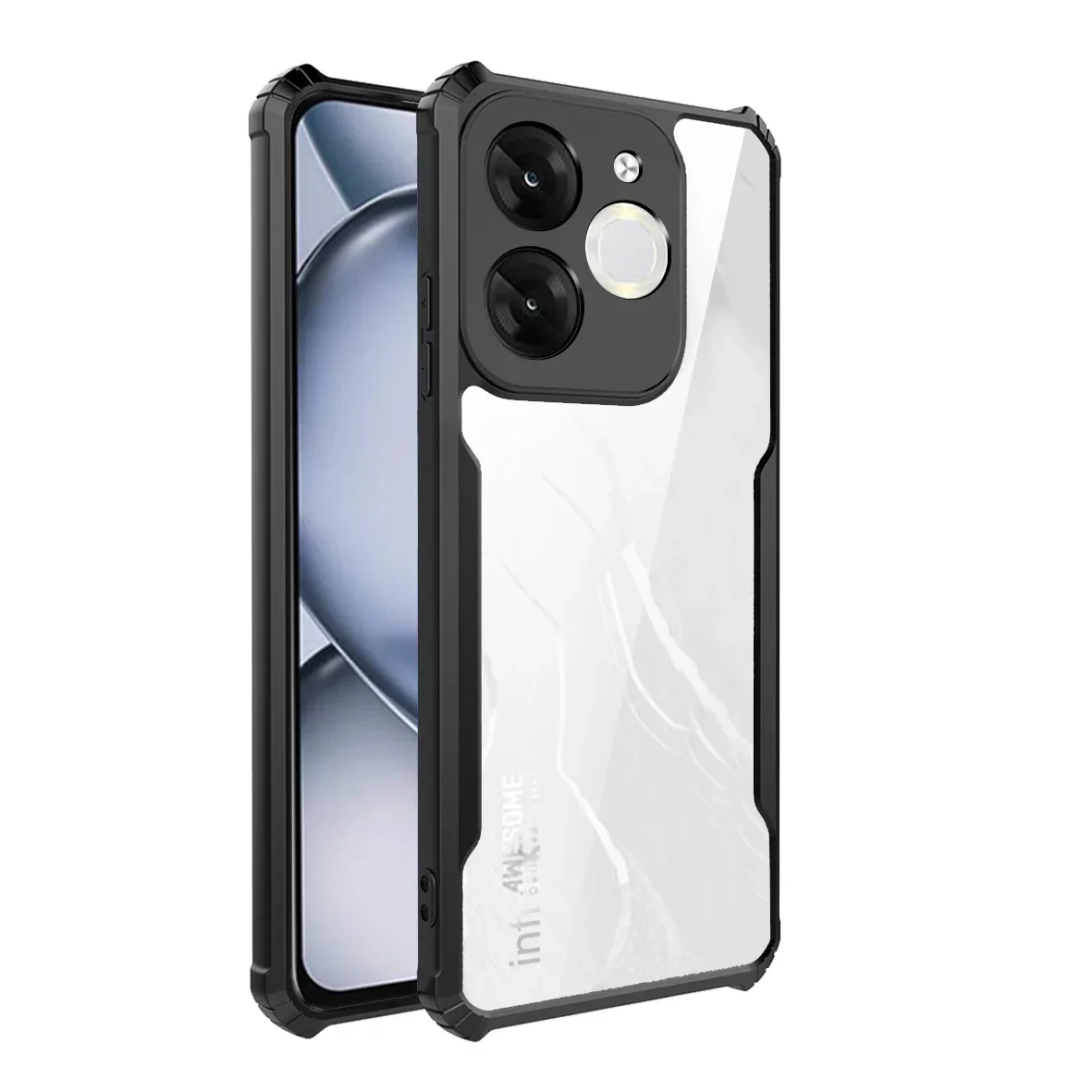 غلاف هاتف شفاف مقاوم للصدمات لهاتف ITEL S25 Ultra S24 S23 Plus A80 A70 A60 A60S A50 A50C غطاء شفاف