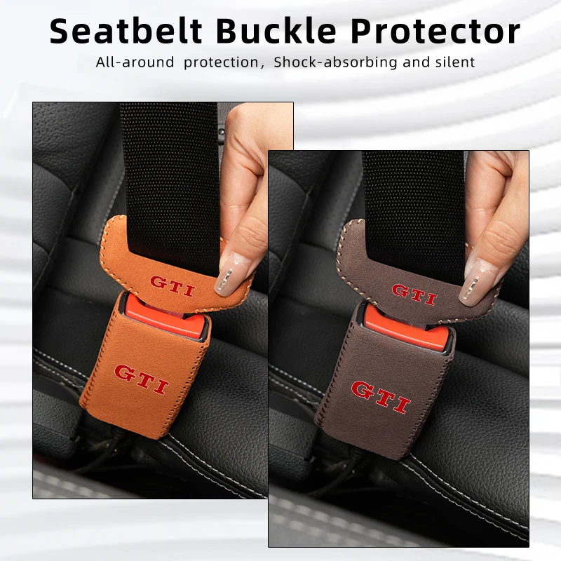 Car Seat Belt Buckle Clip Protector Cover Accessories For Volkswagen VW GTI Passat Golf Tiguan Polo Scirocco Jetta T-ROC Touareg