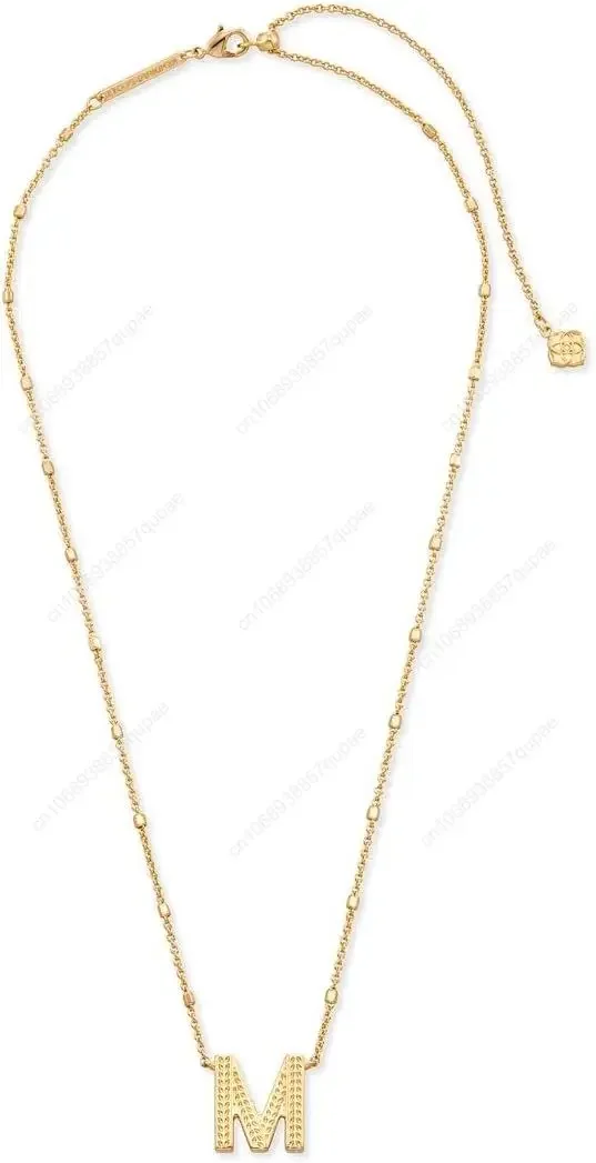 Ожерелье с подвеской в виде букв A-Z для женщин, модные украшения, латунь с покрытием из 14-каратного золота