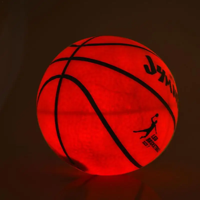 夜のゲームバスケットボールのための発光バスケットボールトレーニングのための反射的なバスケットボールパフォーマンス完璧な誕生日のおもちゃ