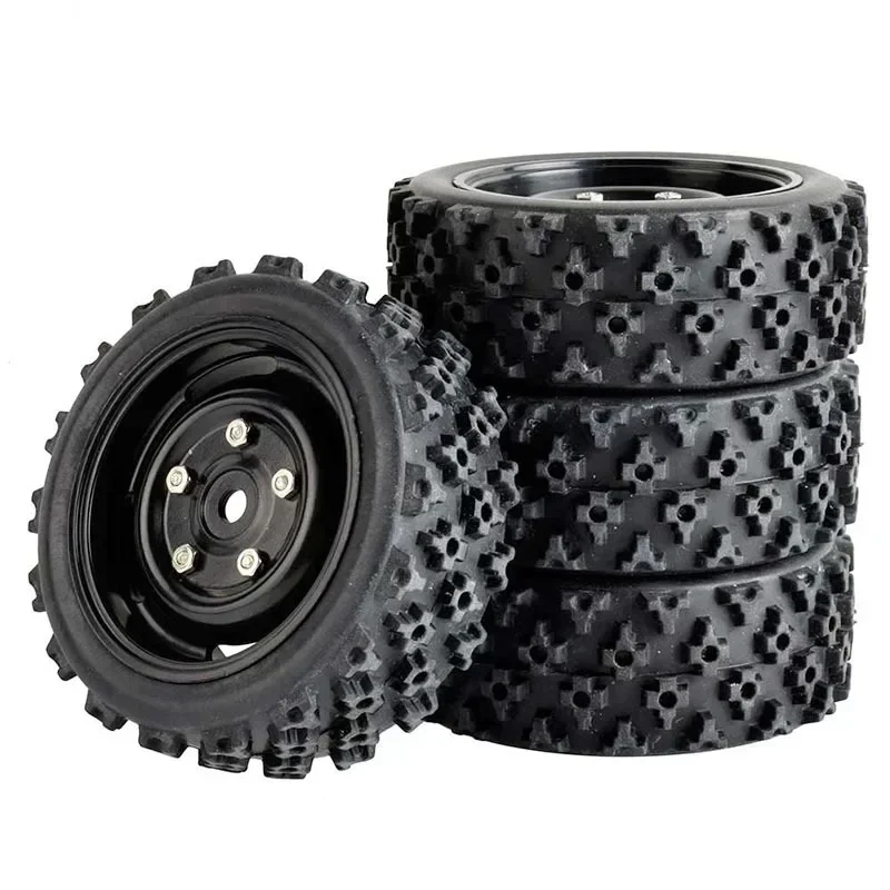 1/10 RC Racing Car Wheels Rally Tyre & On Road Tires 12mm Hex for Tamiya XV01 XV02 TA06 TT01 TT02 PTG2 144001 A959 HPI