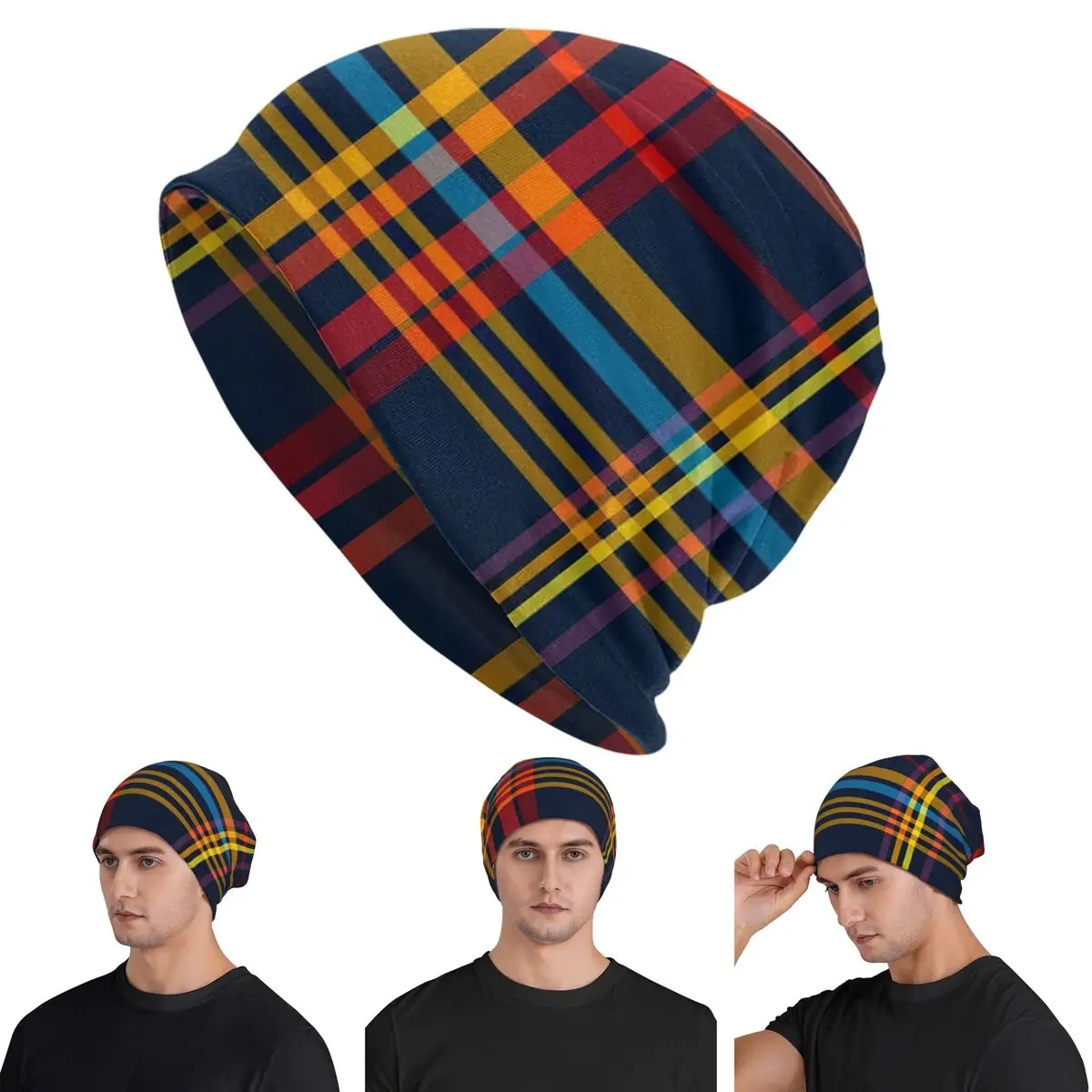 

Шапки-бини унисекс для взрослых Clan Moffat Tartan, вязаная шапка с капюшоном, теплая модная осенне-зимняя уличная шапка Skullies