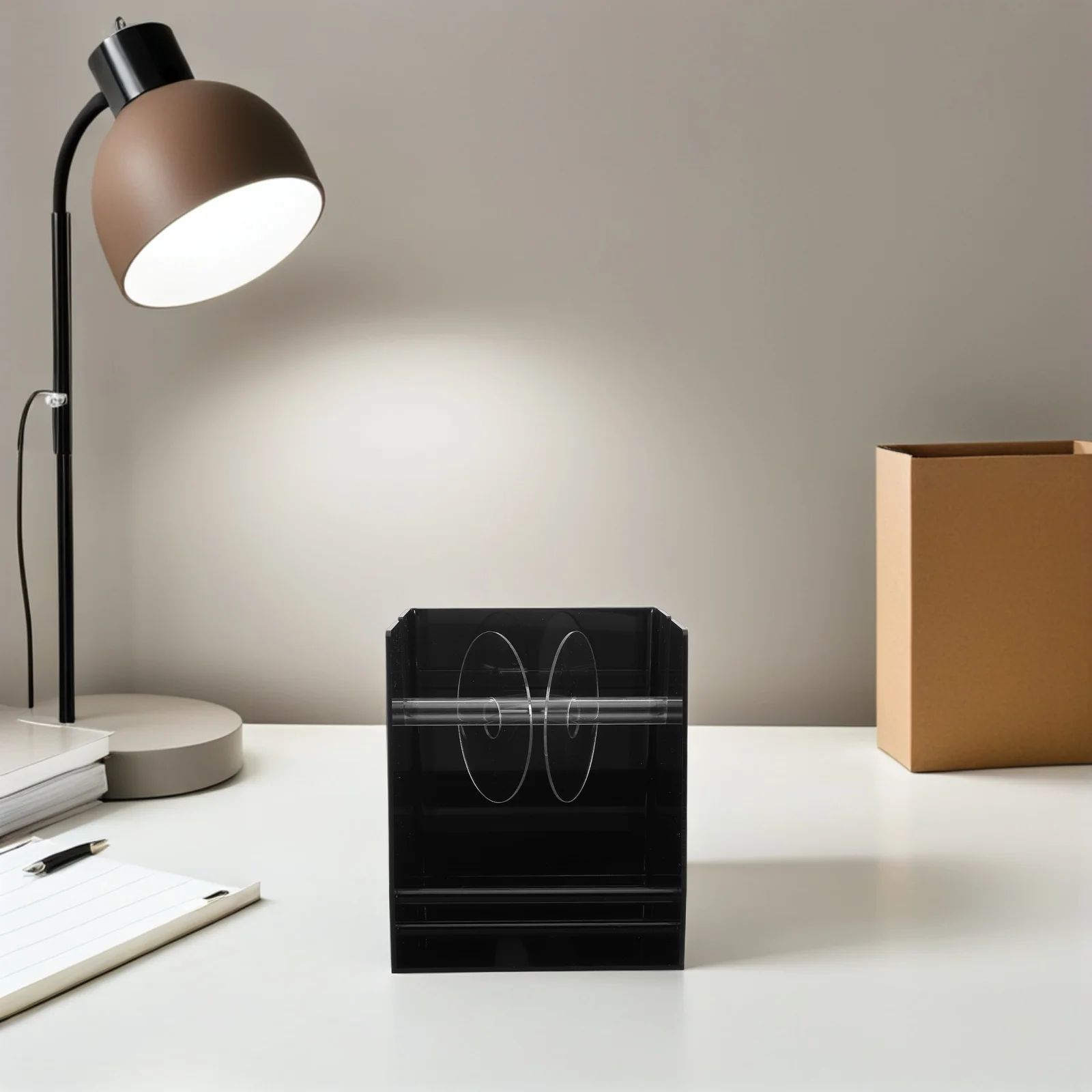 

Label Dispenser 8 Piece Set with Clear Window Sticker Roll Holder Easy Access for Office School Home Self-Adhesive Labels