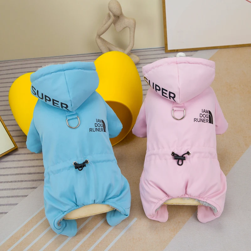 Winter Warm Dog Jumpsuit Waterproof Pet Clothes Jacket Schnauzer Chihuahua Overalls for Small Medium Dogs French Bulldog Onesies