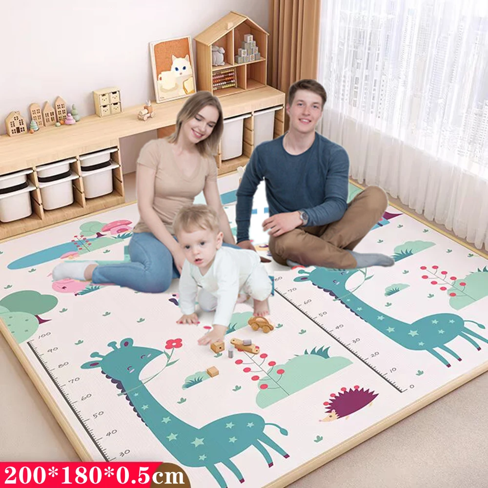 

Play Mat for Children's Large Size Safety Mat 1cm EPE Environmentally Friendly Thick Baby Crawling Play Mats Folding Mat Carpets