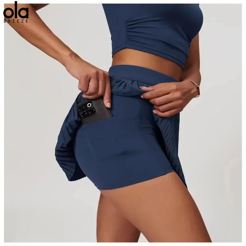 2026-new-ola-breeze-yoga-women's-summer-breathable-fashion-food-sports-fitness-outdoor-running-yoga-shorts-skirt