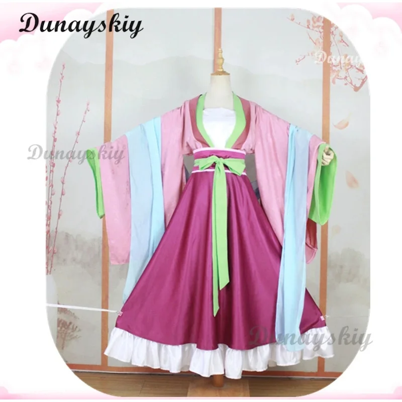 Maomao cosplay rosa traje peruca anime o avótese diários vestido saia superior hairpin kusuriya sem hitorigoto terno de halloween