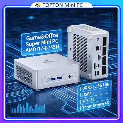 MINISFORUM UM870 UM760 Mini PC AMD Ryzen 7 8745H R5 7640HS Dual DDR5 NVMe USB4 2.5G Ethernet WiFi6E Windows 11 Gaming Office NUC