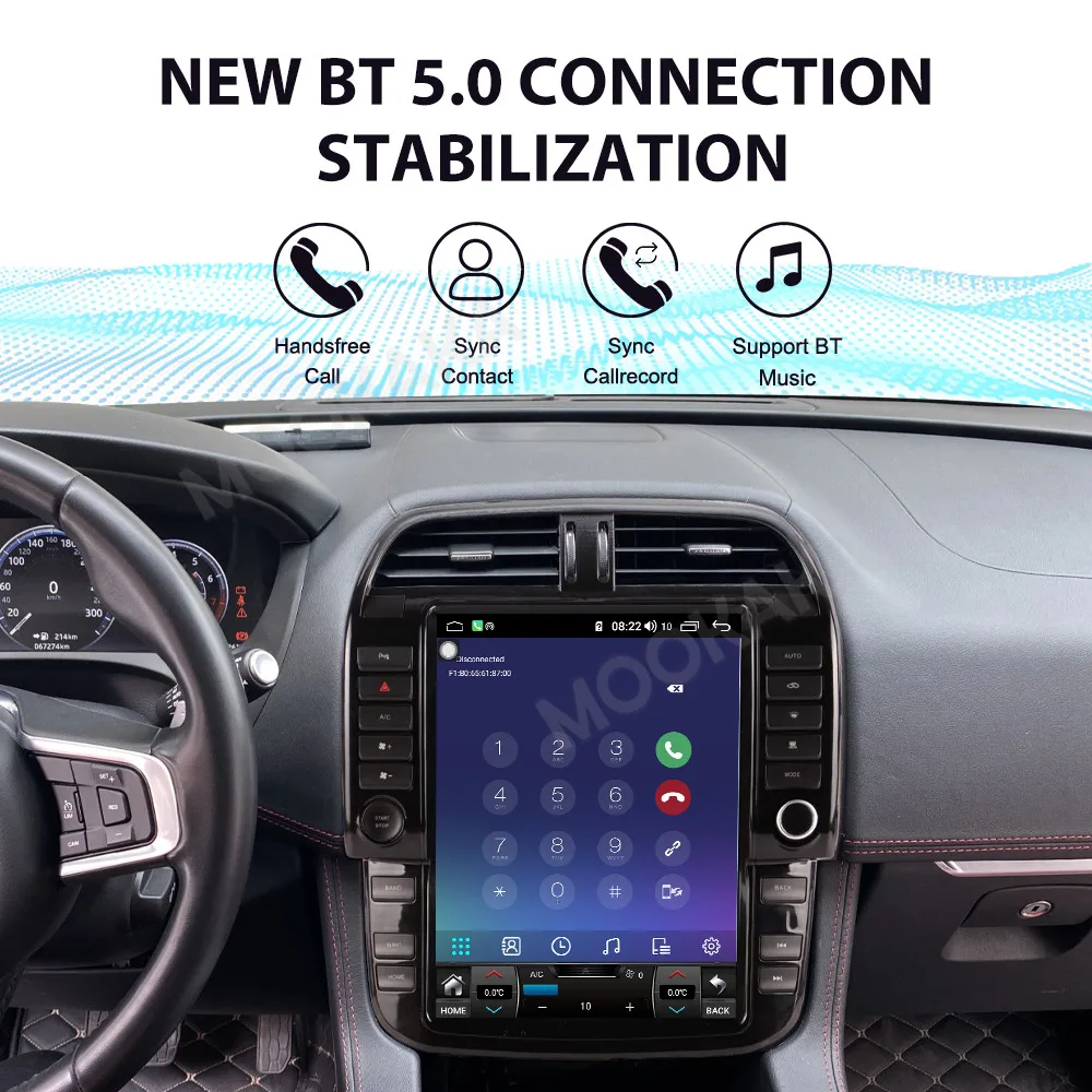 Car Radio Multimedia Player with Wireless For Jaguar F-pace 2016 -2019 CarPlay Android Auto Autoradio Stereo GPS Navigation WiFi view 4