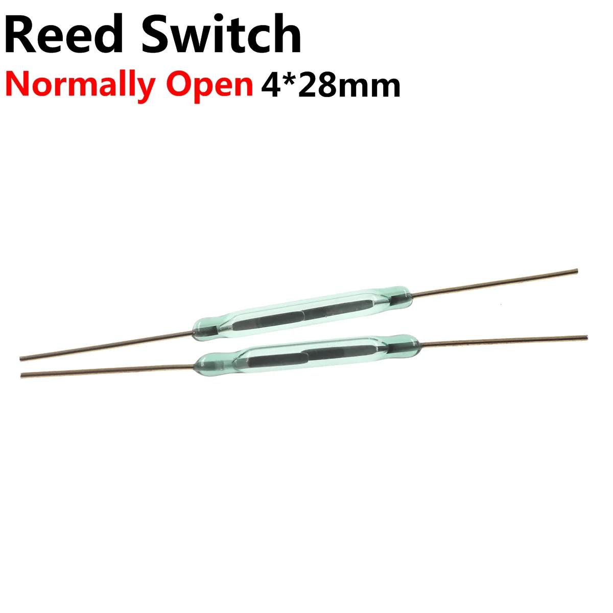 10pcs N/O Reed switch Magnetic Switch 4*28mm Normally Open Magnetic Induction switch