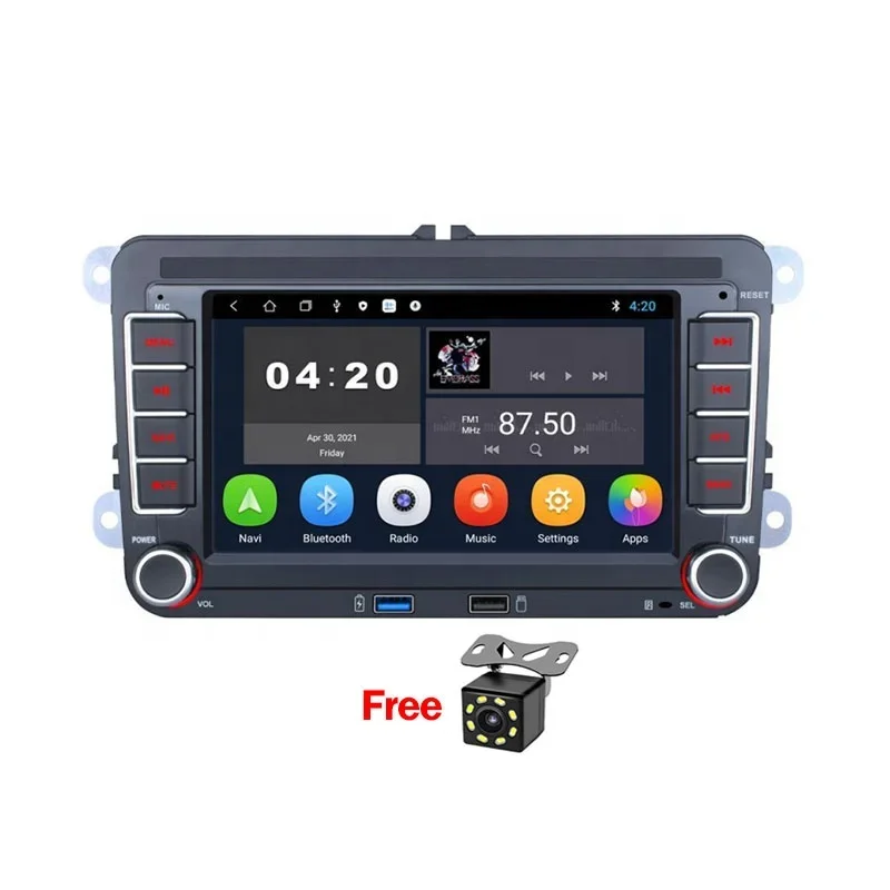 7Inch Dual USB Car Stereo 2Din Android Multimedia Car Video for VW/Golf Touch Screen GPS Navigation Android player Radio