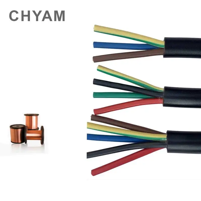 17 AWG 1mm2 RVV 2/3/4/5/6/7/8/10/12/14/16/18 Cores Pins Copper Conductor Electric Cable Black Soft Wire