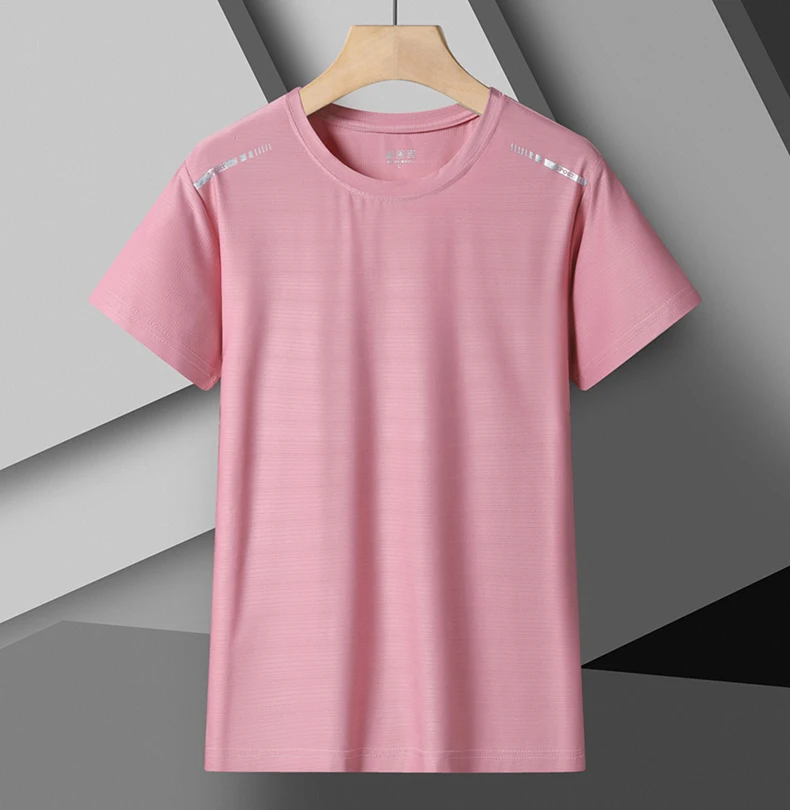 Damen Schnelltrocknende Eisseide Kühlende Reflektierende Hochelastische Atmungsaktive Sport-T-Shirts Fitness-Gym-Workout-Shirt – Detail 2