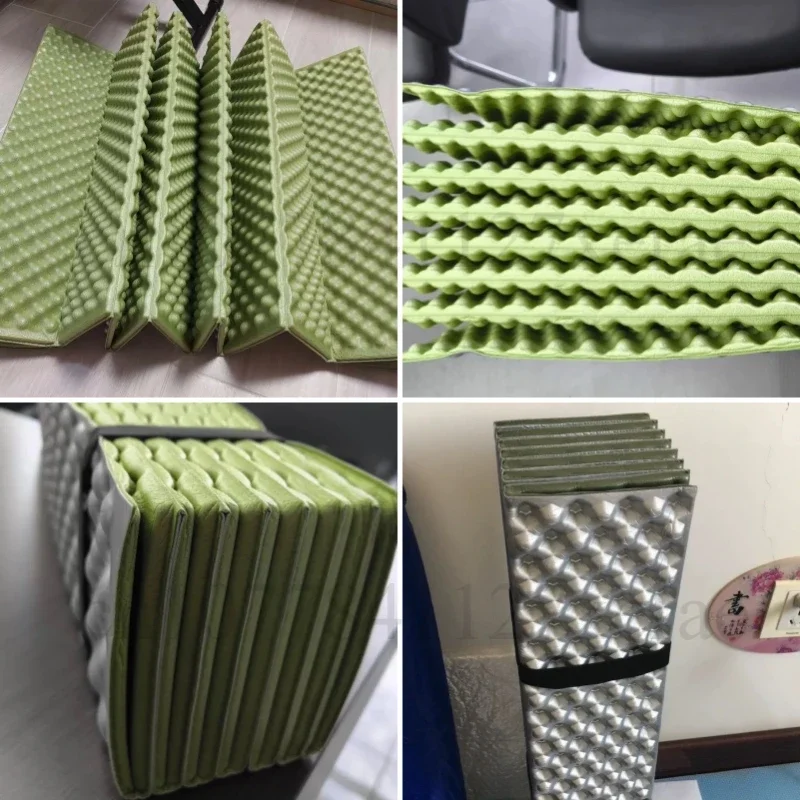 Outdoor Camping Portable Sleeping Mat Single Person Thick IXPE Mat Aluminum Film Folding Egg Nest Moisture-proof Waterproof Mat