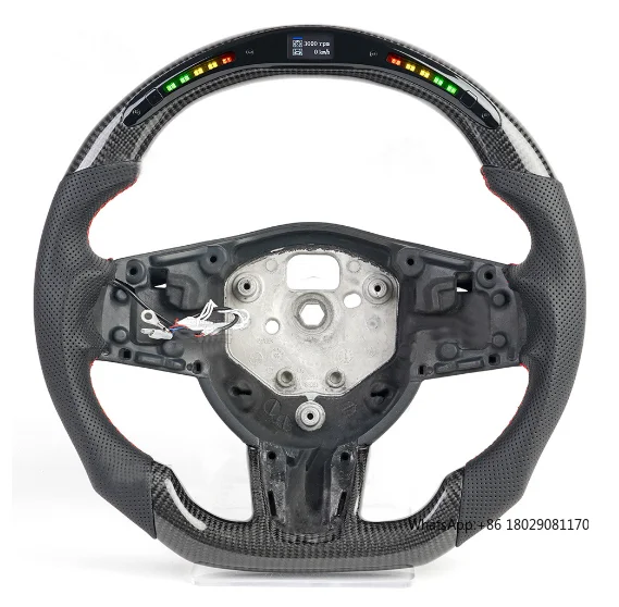 For Jaguar XFL Cars Racing Car Racing Steering Wheels LED Drifting Sport Steering Wheel carbon fiber